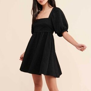 Free People Jasmine Mini Dress in Black - XS